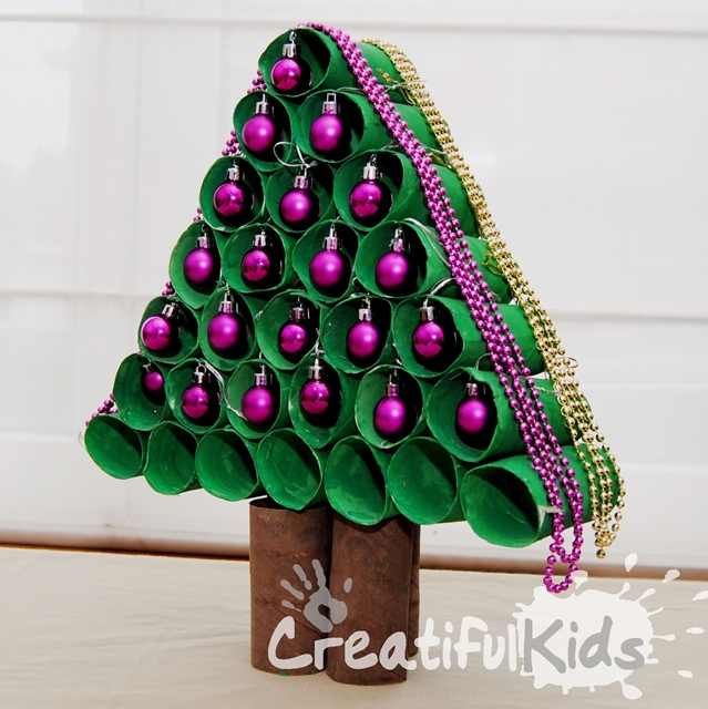 Crafts With Toilet Paper Rolls-Toilet Paper Christmas Tree For ...